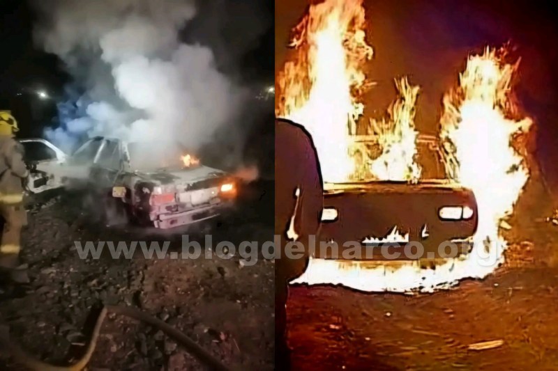 Narcoguerra en Morelia, Michoacán, Sicarios incendiaron un vehículo con un cuerpo en la cajuela