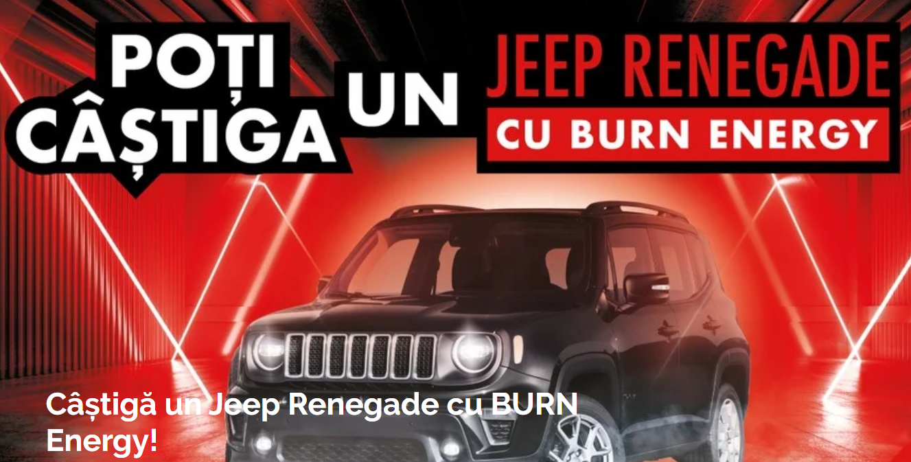 Concurs 2023 - Castiga un Jeep Renegade cu BURN Energy