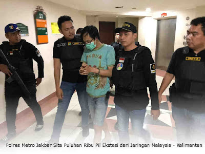 Polres Metro Jakbar Sita Puluhan Ribu Pil Ekstasi dari Jaringan Malaysia - Kalimantan