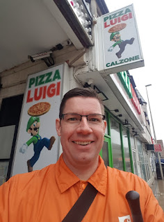 At the Pizza Luigi takeaway in Blackpool