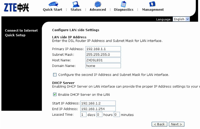 Configure LAN Side Settings