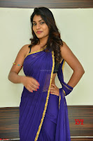 Actress Priya in Blue Saree and Sleevelss Choli at Javed Habib Salon launch ~  Exclusive Galleries 018.jpg