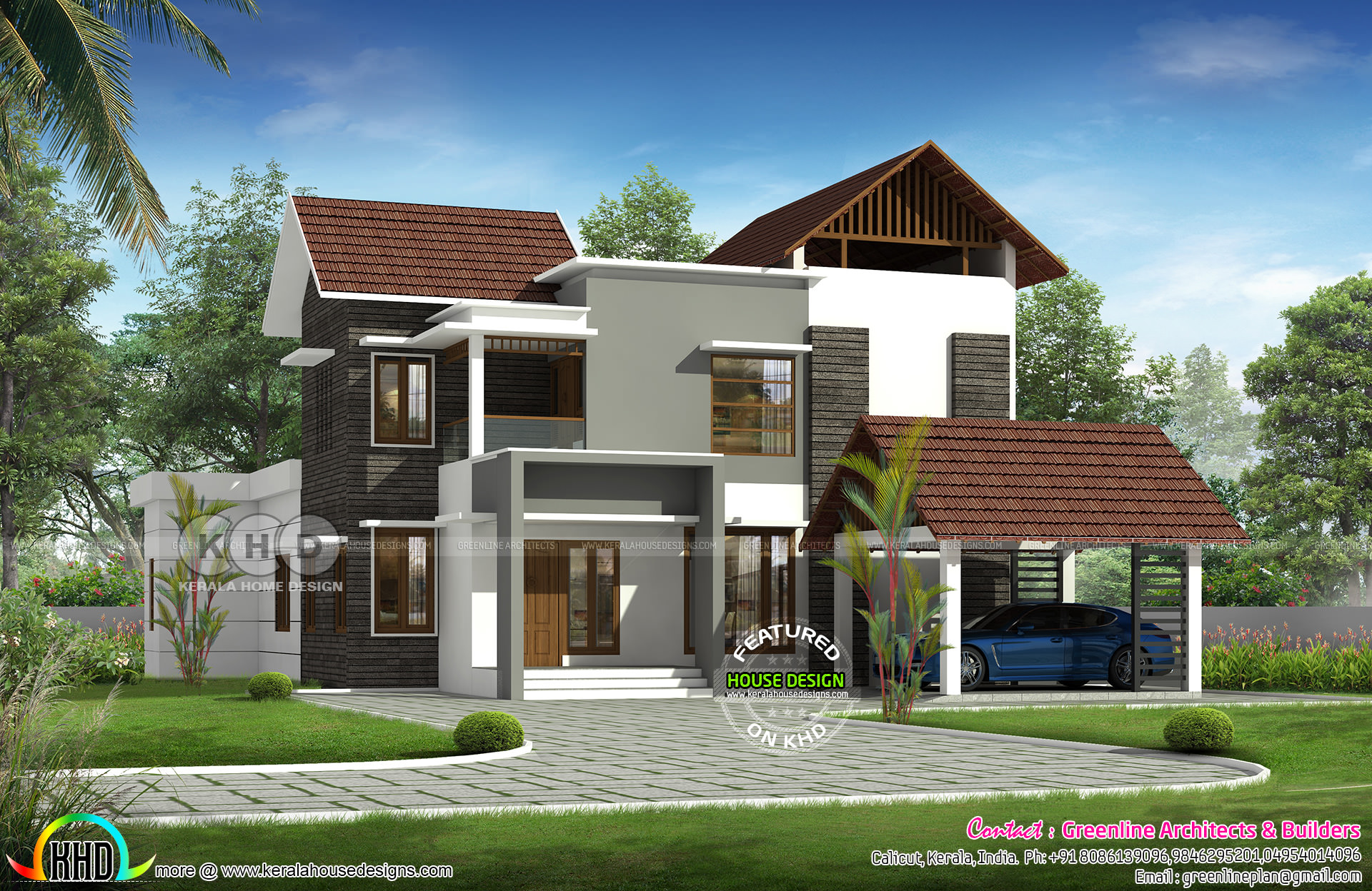Contemporary Kerala home design 2611 sq-ft - Kerala home design and