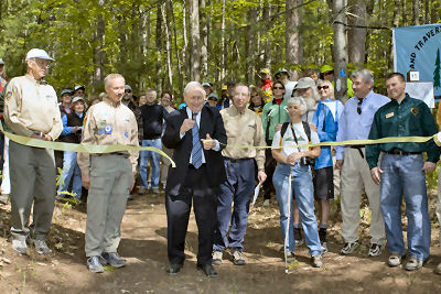 ribbon cutting for the North Country Trail, TART and KART connector trail