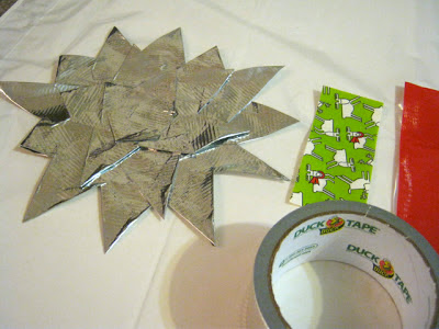 Duck tape shower curtain Christmas tree Stefanie Girard