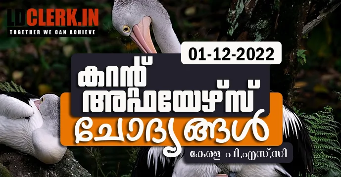 LD Clerk | Daily Current Affairs | Malayalam | 01 December  2022