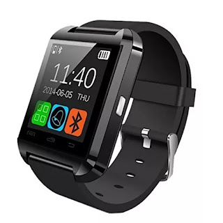 WU8 Smart Watch Bluetooth Smart Watch Touch Screen for Android and iOS (Black)
