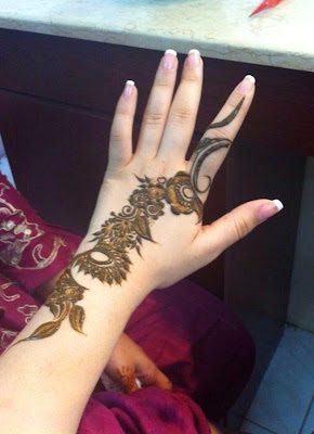 Beautiful Arabic Henna For Bridal & EID By Falguni Rajpara 2013 Images For Legs Designs 3 Pics HD