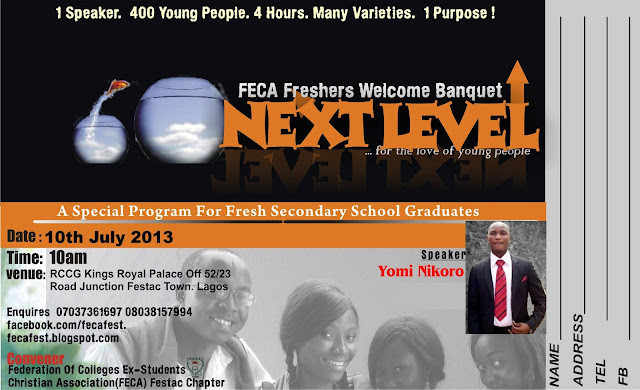 Feca Festac Banquet I.V For Secondary School Graduates