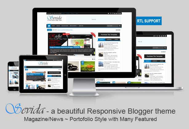 Free Download Sevida V2.3.1 Responsive Magazine Blogger Template