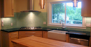 Green Subway Tile Backsplash Sage Green Glass Subway Tile Kitchen Backsplash