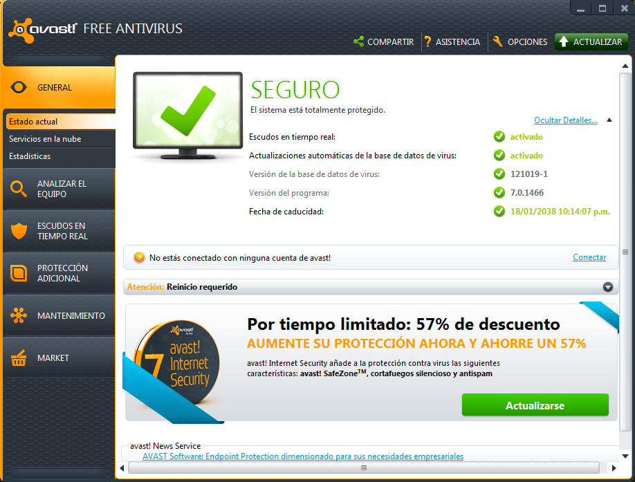 Descargar Programas Gratis: Avast! Free-Antivirus 7 