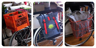 milk crate, detours ballard pannier, basil bottle basket