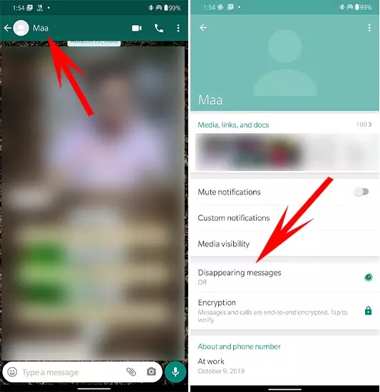 WhatsApp Disappearing Messages