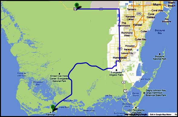 03a - Correct Route to Shark Valley - 2 hours