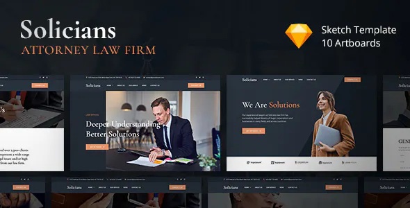 Best Attorney Law Firm Sketch Template