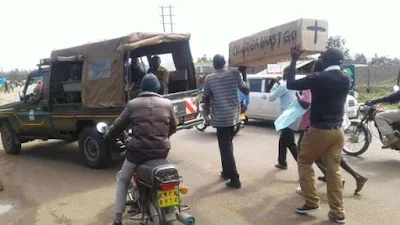 IEBC CEO Ezra Chiloba Must go demos. PHOTO | Courtesy