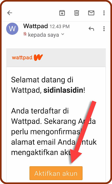 mengaktifkan email baru