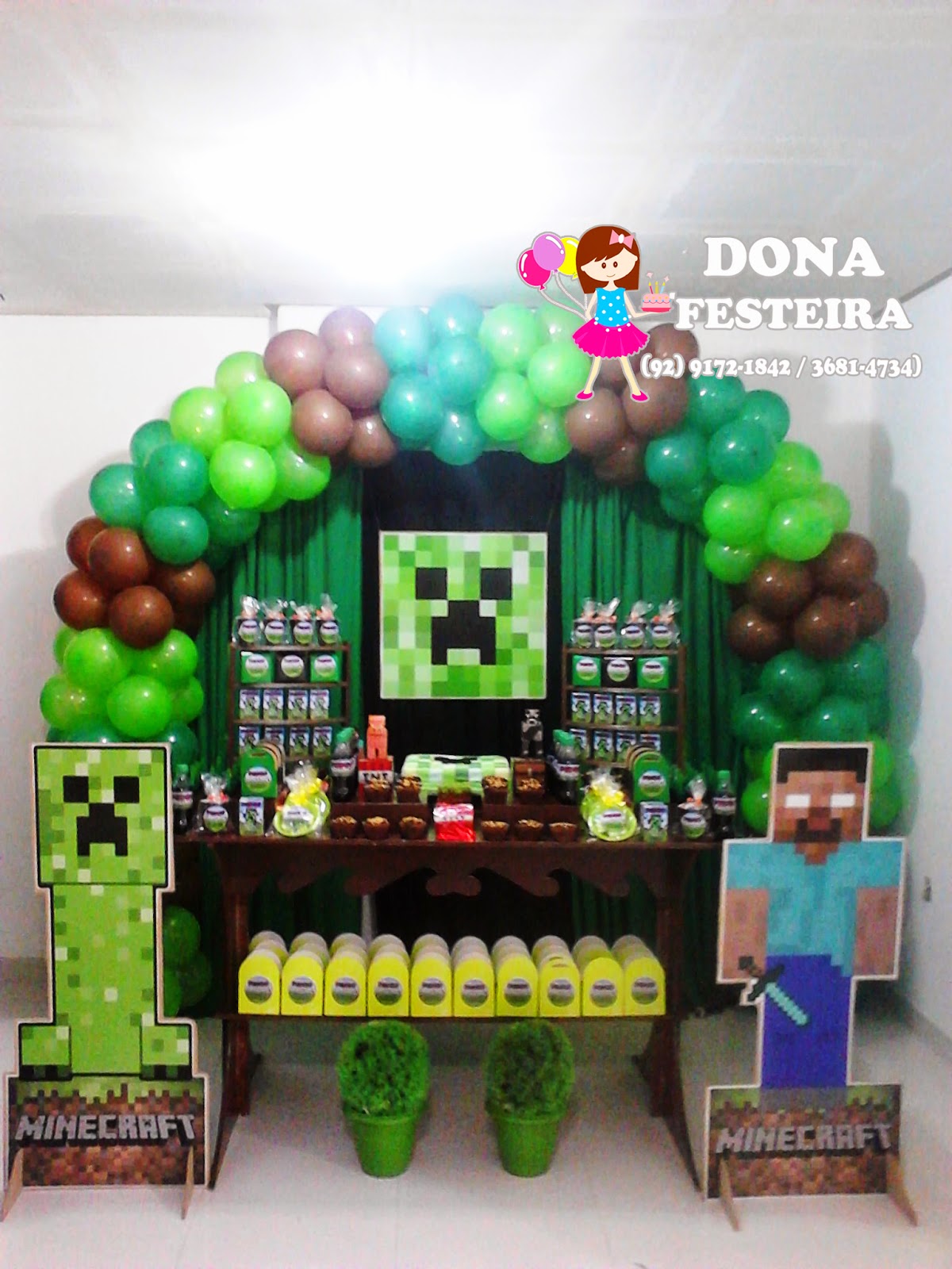 Festa Minecraft Decoração de Festa Infantil Tema Minecraft FestaBox