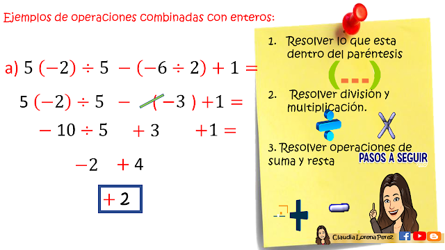 operaciones combinadas con enteros resuelto