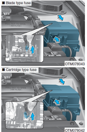 Engine Compartment Panel - Fuse Replacement