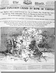 Pullitzerův The World z roku 1898. Podle mnohých jeden z původců Americko-španělské války. Měl to dokázat bulvarizací událostí, která změnila veřejné mínění.