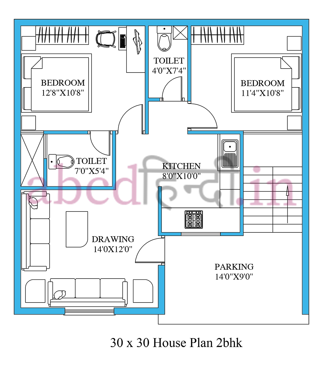 30x30 house plan