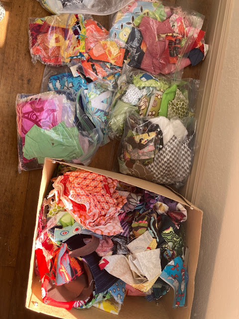 Fabric Scraps Bin - what to do with fabric scraps