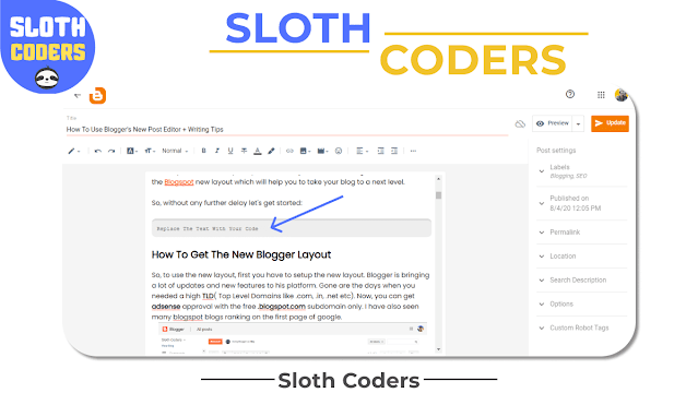 How To Add Code Box in Blogger Post