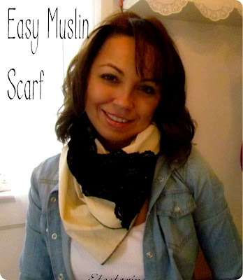 DIY Scarf, Muslin Scarf, Lace Scarf, How to make a scarf