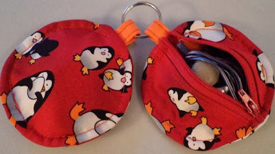 Erin Erickson's Circle Zip Earbud Pouch crafted by eSheep Designs Erin Erickson's Circle Zip Earbud Pouch crafted by eSheep Designs