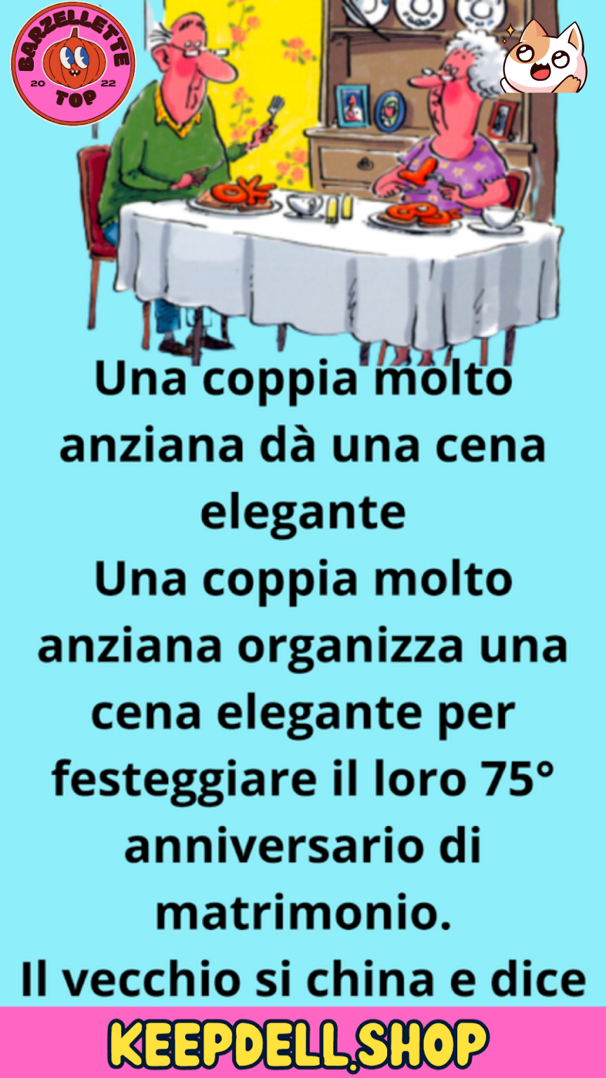 Una coppia molto anziana dà una cena elegante