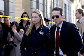 FRINGE: Olivia (Anna Torv, L) and Charlie (Kirk Acevedo, R) arrive at a crime scene in the FRINGE episode 'The Road Not Taken' airing Tuesday, May 5 (9:01-10:00 PM ET/PT) on FOX. ©2009 Fox Broadcasting Co. Cr: Craig Blankenhorn/FOX