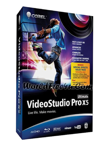 Cover Of Corel VideoStudio Pro x5 Version 15.0 (2012) Full Latest Version Free Download At worldfree4u.com