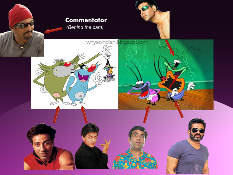 Oggy   Cockroaches Cartoon Wallpaper on Why So Indian    Tv Cartoons Using Bollywood Actors Voices