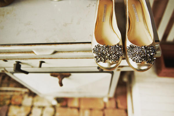 Tuesday Shoesday Sparkly Wedding Flats So while I'd probably rock some