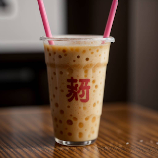 Orange Coloured Bubble Tea