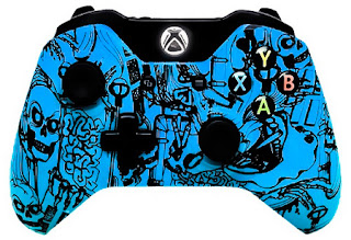 6000 Mode Xbox One Modded Controller Blue Skulls