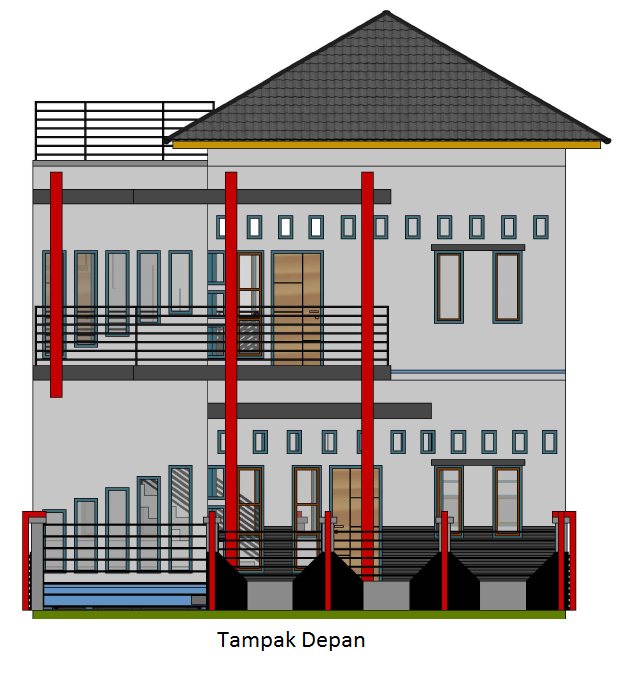 Tomat Bangun Jadi juga ni gambar  Rumah  dengan AutoCAD