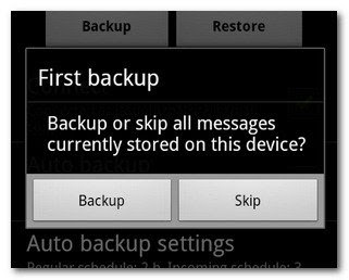 how to backup text sms in androd