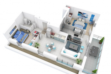 25 Kumpulan Denah Rumah Minimalis 3D