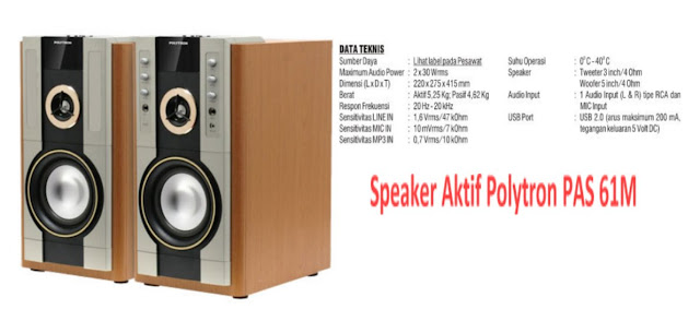 Harga Speaker Aktif Polytron PAS 61M