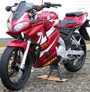 Modified Yamaha Vixion Red Custom Full Fairing