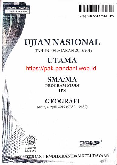 Soal Un Geografi Sma Ips Tahun 2019 Blog Pak Pandani