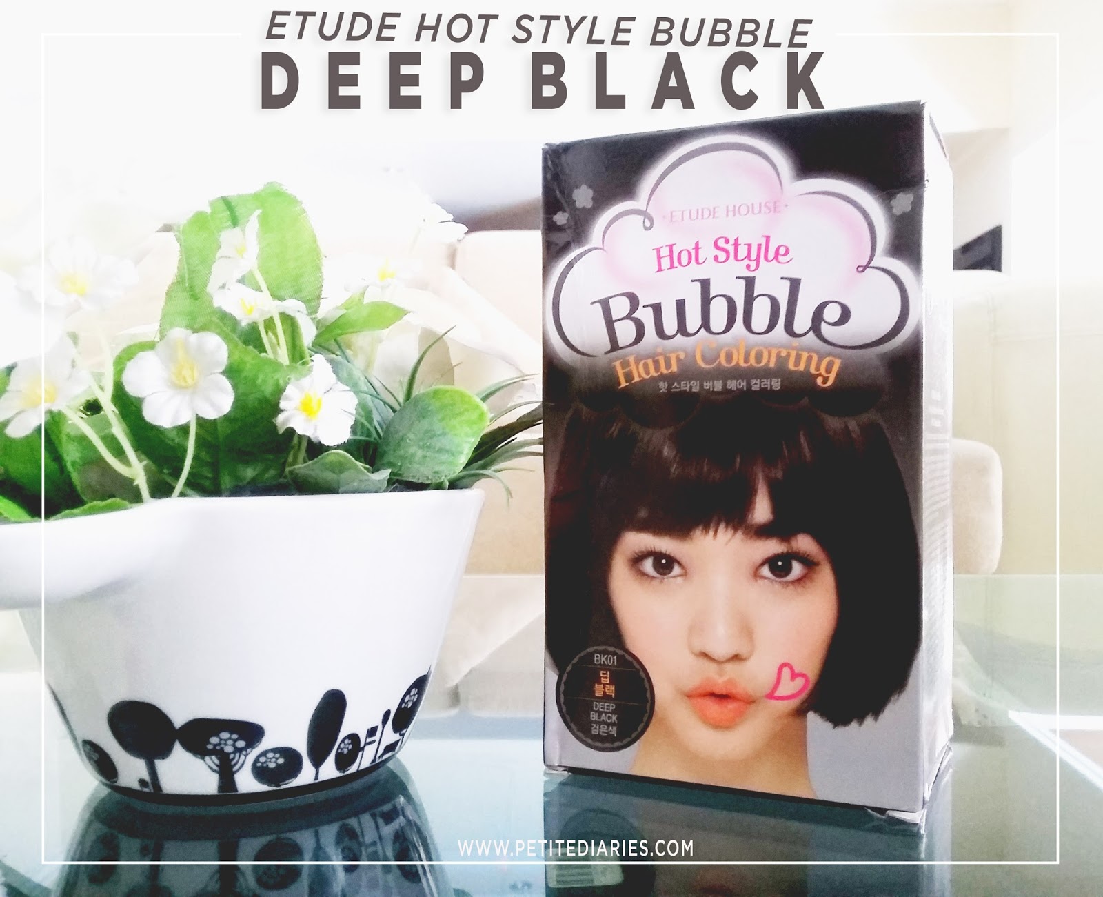 etude house deep black bubble hair coloring review
