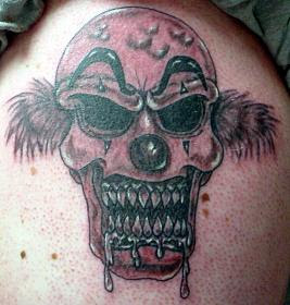 Evil Strong Clown Tattoo Design