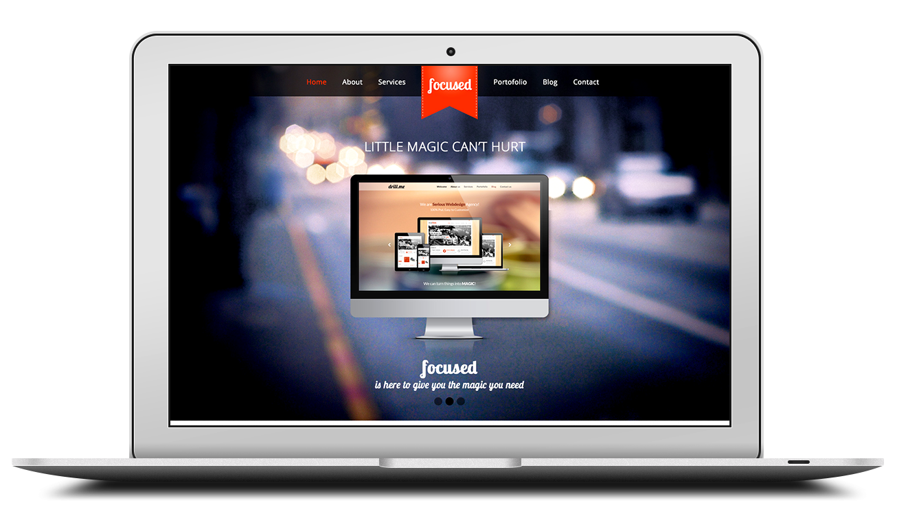 focused - OnePage Responsive PSD Template