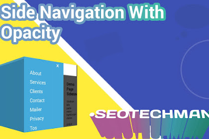 Cara Mudah Membuat Side Navigation W/Opacity