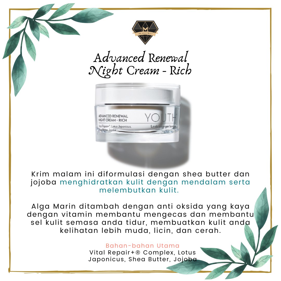 Skincare Untuk Kulit Kering - Youth Advanced Renewal Night Cream