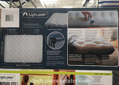 Costco 736491 - Get a good night's rest even in the outdoors on the Lightspeed Outdoors Tranquilite 2-person Airbed